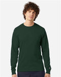 Champion CC8C Unisex Long Sleeve T-Shirt - Dark Green - model front