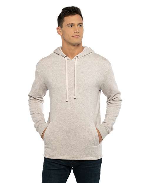 Next Level 9300 Unisex Malibu Welt Pocket Hoodie Sweatshirt - Oatmeal - model front