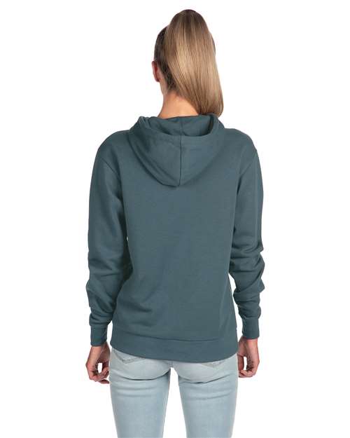Next Level 9303 Unisex Santa Barbara Hoodie Sweatshirt - Antique Denim - model back