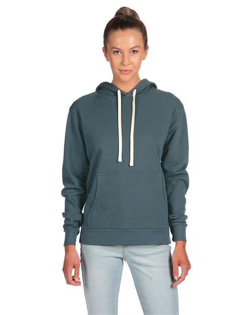 Next Level 9303 Unisex Santa Barbara Hoodie Sweatshirt - Antique Denim - model front