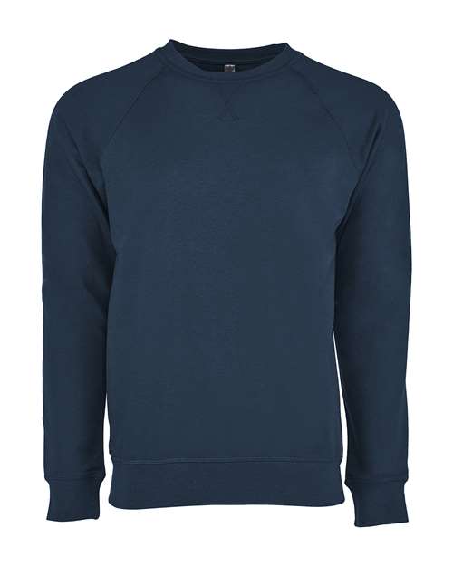 Next Level 9000 Unisex Laguna Raglan Crewneck Sweatshirt - Cool Blue - front