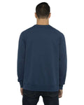 Next Level 9000 Unisex Laguna Raglan Crewneck Sweatshirt - Cool Blue - model back