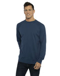 Next Level 9000 Unisex Laguna Raglan Crewneck Sweatshirt - Cool Blue - model front