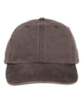 Adams Headwear LP101 Optimum Pigment-Dyed Dad Hat - Espresso - front