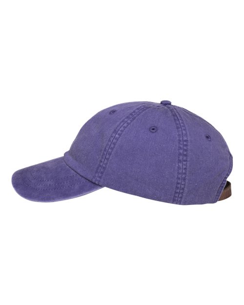 Adams Headwear LP101 Optimum Pigment-Dyed Dad Hat - Grape - side