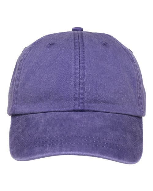 Adams Headwear LP101 Optimum Pigment-Dyed Dad Hat - Grape - front