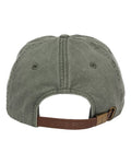 Adams Headwear LP101 Optimum Pigment-Dyed Dad Hat - Spruce Green - back