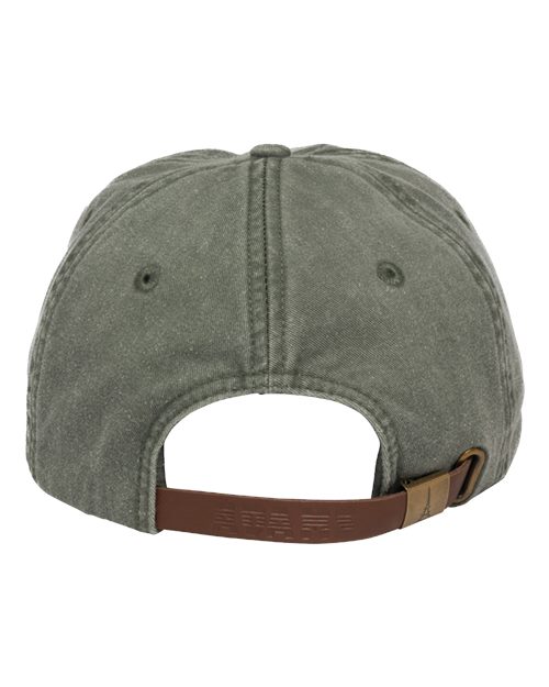 Adams Headwear LP101 Optimum Pigment-Dyed Dad Hat - Spruce Green - back
