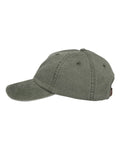 Adams Headwear LP101 Optimum Pigment-Dyed Dad Hat - Spruce Green - side