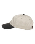 Adams Headwear LP101 Optimum Pigment-Dyed Dad Hat - Stone/ Black - side