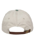 Adams Headwear LP101 Optimum Pigment-Dyed Dad Hat - Stone/ Forest - back