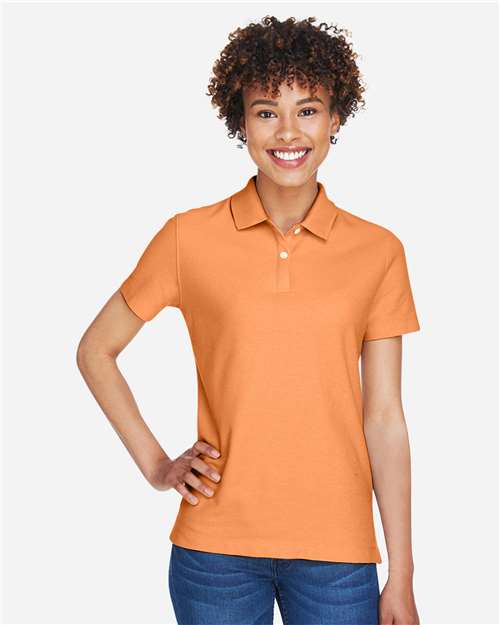 Devon & Jones DG150W Women's DRYTEC20 Performance Polo - Cantaloupe - model front