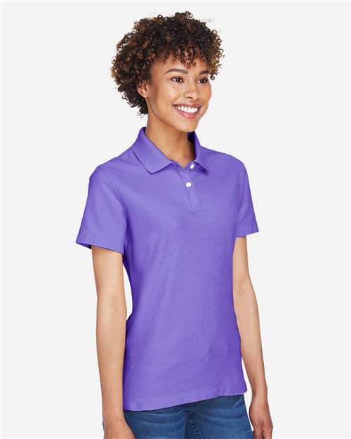 Devon & Jones DG150W Women's DRYTEC20 Performance Polo - Grape - model side