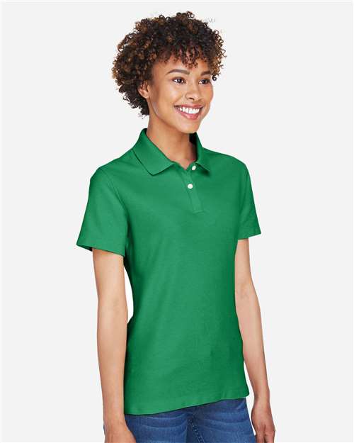 Devon & Jones DG150W Women's DRYTEC20 Performance Polo - Kelly Green - model side