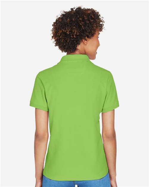 Devon & Jones D100W Women's Pima Piqué Polo - Lime - model back