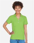 Devon & Jones D100W Women's Pima Piqué Polo - Lime - model front