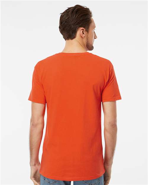 M&O 4800 Men's Gold Soft Touch T-Shirt - Burnt Orange - model back