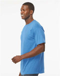 M&O 4800 Men's Gold Soft Touch T-Shirt - Heather Turquoise - model side