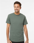 M&O 4800 Men's Gold Soft Touch T-Shirt - Sage - model front