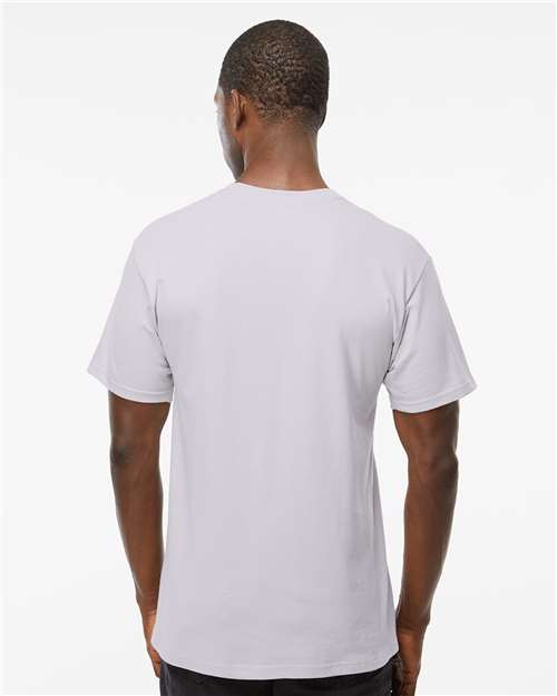 M&O 4800 Men's Gold Soft Touch T-Shirt - Silver - model back
