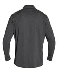 ANETIK MVQTRL9 Men's Low Pro Quarter-Zip Pullover - Charcoal Heathered - back