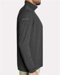 ANETIK MVQTRL9 Men's Low Pro Quarter-Zip Pullover - Charcoal Heathered - model side