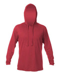 ANETIK MVLPRH8 Men's Low Pro Tech Hooded Long Sleeve T-Shirt - Pyro Heathered - front