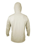 ANETIK MVLPRH8 Men's Low Pro Tech Hooded Long Sleeve T-Shirt - Stone Heathered - back