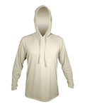 ANETIK MVLPRH8 Men's Low Pro Tech Hooded Long Sleeve T-Shirt - Stone Heathered - front