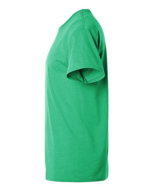 Gildan 3000 Heavyweight Cotton T-Shirt - Heather Irish Green - side