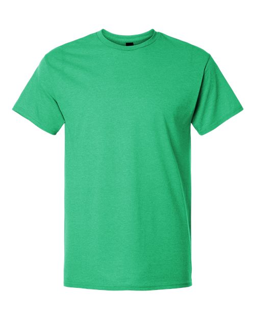Gildan 3000 Heavyweight Cotton T-Shirt - Heather Irish Green - flat front