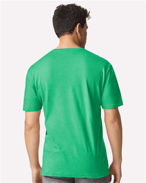 Gildan 3000 Heavyweight Cotton T-Shirt - Heather Irish Green - model back
