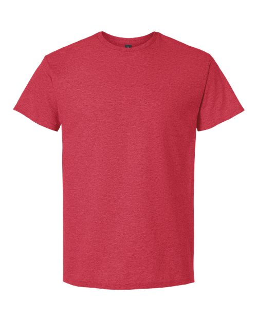 Gildan 3000 Heavyweight Cotton T-Shirt - Heather Red - flat front