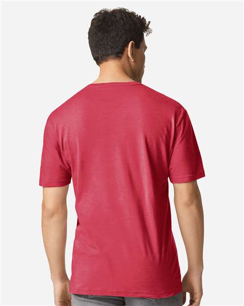 Gildan 3000 Heavyweight Cotton T-Shirt - Heather Red - model back