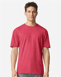 Gildan 3000 Heavyweight Cotton T-Shirt - Heather Red - model front