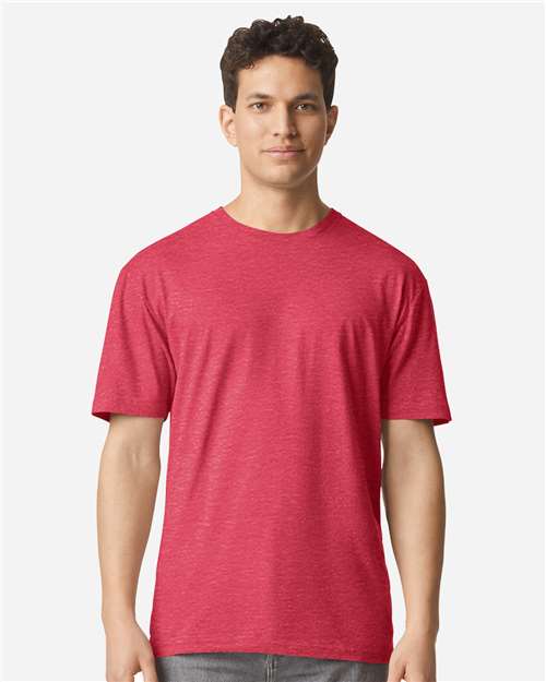 Gildan 3000 Heavyweight Cotton T-Shirt - Heather Red - model front