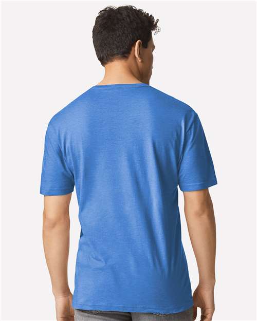 Gildan 3000 Heavyweight Cotton T-Shirt - Heather Royal - model back