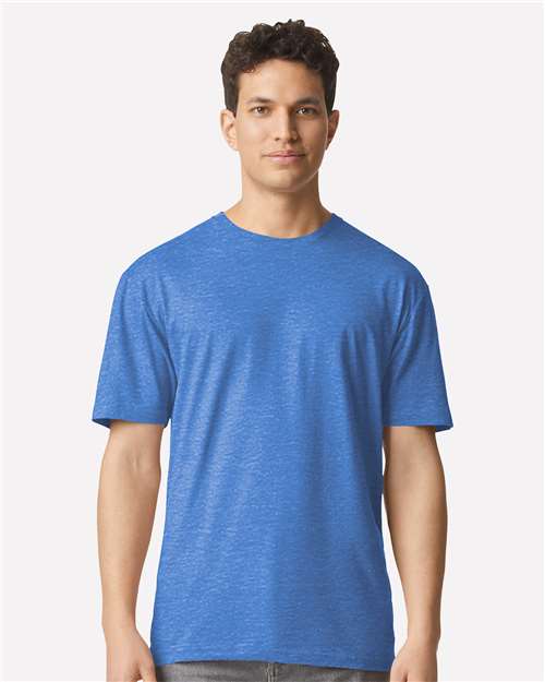 Gildan 3000 Heavyweight Cotton T-Shirt - Heather Royal - model front