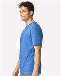 Gildan 3000 Heavyweight Cotton T-Shirt - Heather Royal - model side