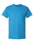 Gildan 3000 Heavyweight Cotton T-Shirt - Heather Sapphire - flat front