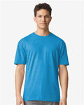 Gildan 3000 Heavyweight Cotton T-Shirt - Heather Sapphire - model front