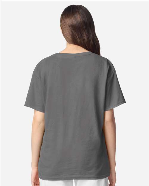 Gildan 3000B Youth Light Cotton T-Shirt - Charcoal - model back