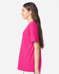 Gildan 3000B Youth Light Cotton T-Shirt - Heliconia - model side