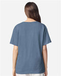 Gildan 3000B Youth Light Cotton T-Shirt - Indigo Blue - model back