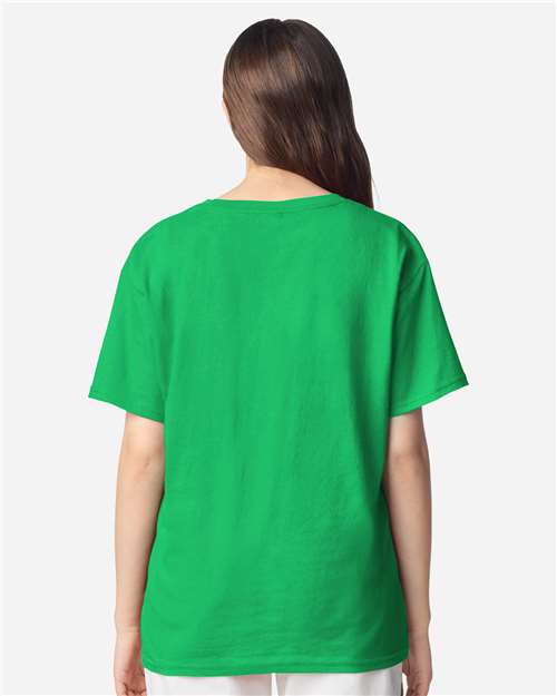 Gildan 3000B Youth Light Cotton T-Shirt - Irish Green - model back