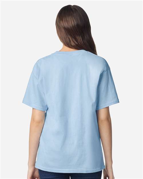Gildan 3000B Youth Light Cotton T-Shirt - Light Blue - model back