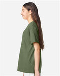 Gildan 3000B Youth Light Cotton T-Shirt - Military Green - model side