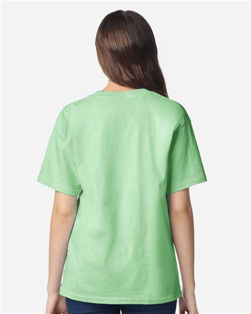 Gildan 3000B Youth Light Cotton T-Shirt - Mint Green - model back