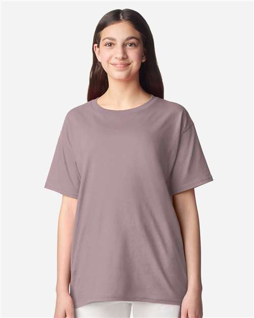 Gildan 3000B Youth Light Cotton T-Shirt - Paragon - model front