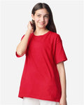 Gildan 3000B Youth Light Cotton T-Shirt - Red - model side